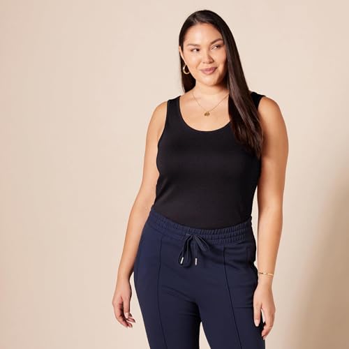 Thumbnail 6 de Amazon Essentials Débardeur Coupe Ajustée Femme, Lot de 2 - Blanc Rayures/Noir, S