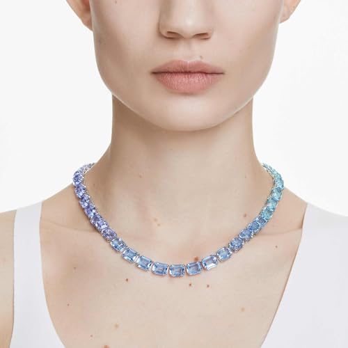 Thumbnail 4 de Swarovski Collar Tennis Millenia azul degradado, talla octogonal 💍