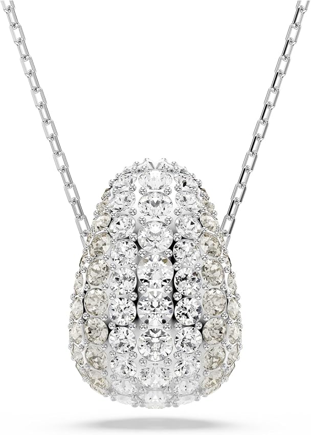 Detalle de Swarovski Sublima colgante redondo blanco rodio