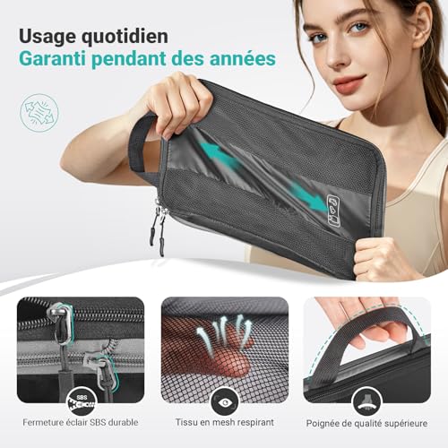 Detalle de Organisateur Valise 8 Pièces Estaviva – Pack Compression Voyage en Polyester Premium