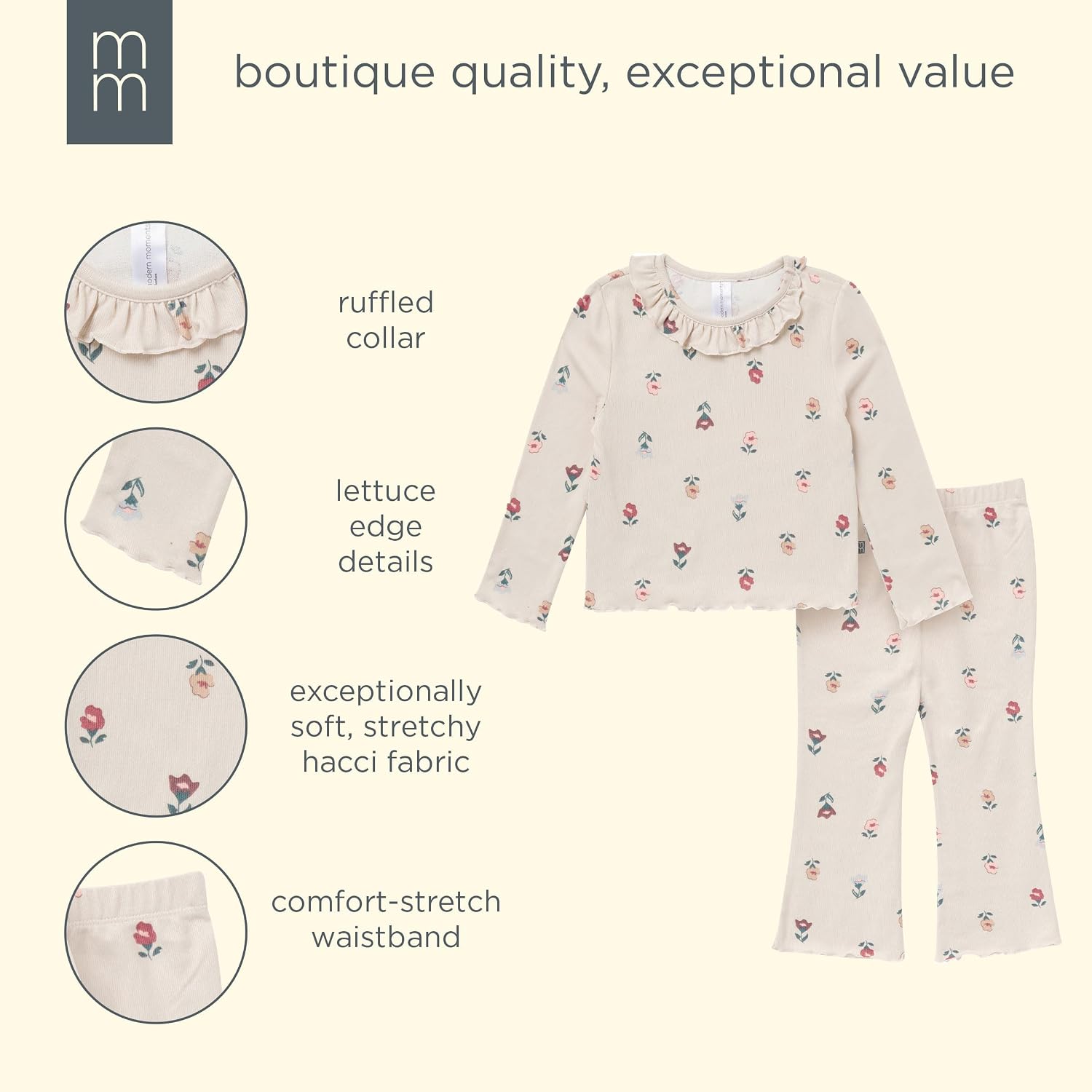 Thumbnail 6 de Modern Moments by Gerber Toddler Girls' Top and Flare Pant Set, 5T