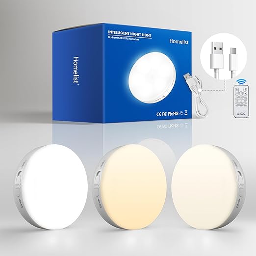 Detalle de Homelist Luces Sensor Movimiento LED✨ con Mando, Pack 6