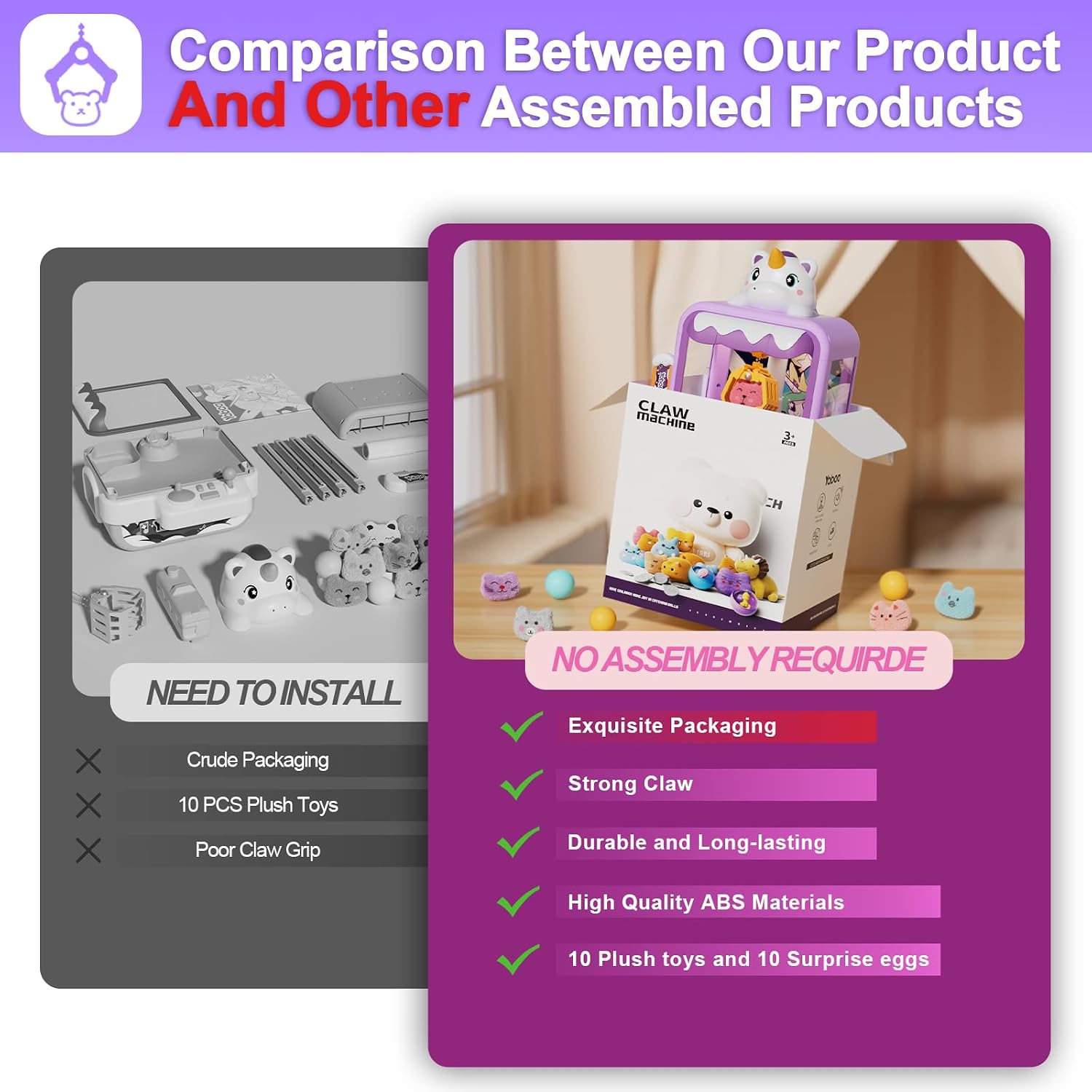 Thumbnail 6 de VEEVIFUN Claw Machine for Kids – Unicorns Game Toy for Girls Aged 3–8
