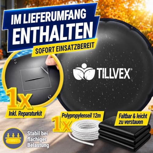 Thumbnail 7 de tillvex Poolkissen Winter XXL Ø 3 m – Rund mit 12 m Seil & Reparaturkit