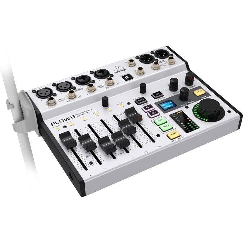 Detalle de Behringer Flow 8: mesa de mezclas digital de 8 entradas con Bluetooth, USB y efectos