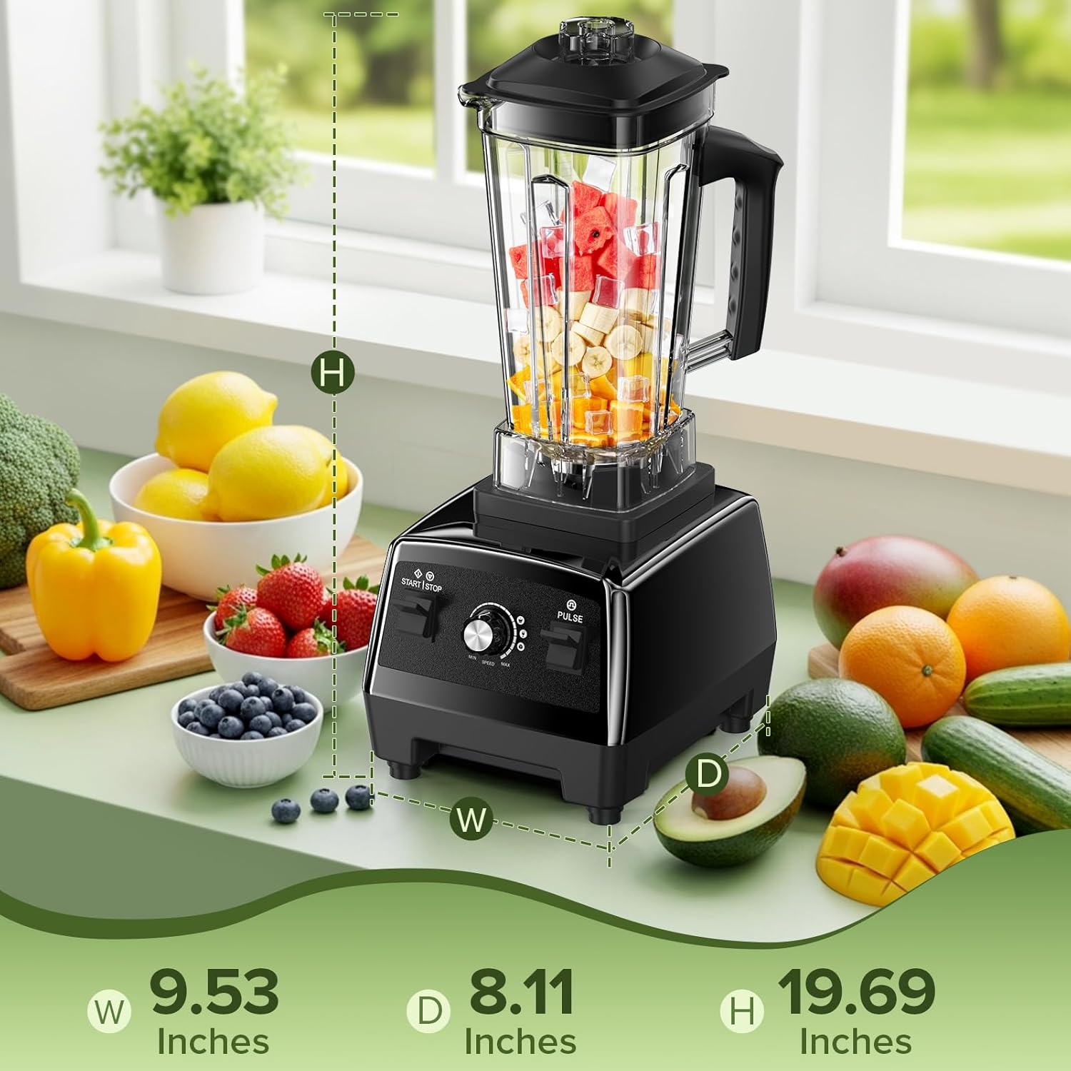Thumbnail 3 de Blender for Smoothies 68 oz pitcher, 20 oz juicer 🥤