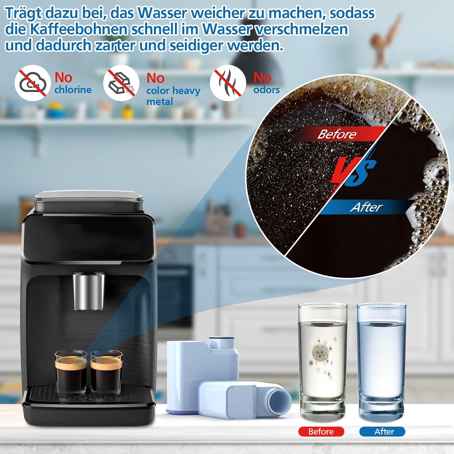 Detalle de isinlive Ersatzwasserfilter für Philips Aqua Clean CA6903/10, CA6903/22 & CA6903/… (4 Stück)