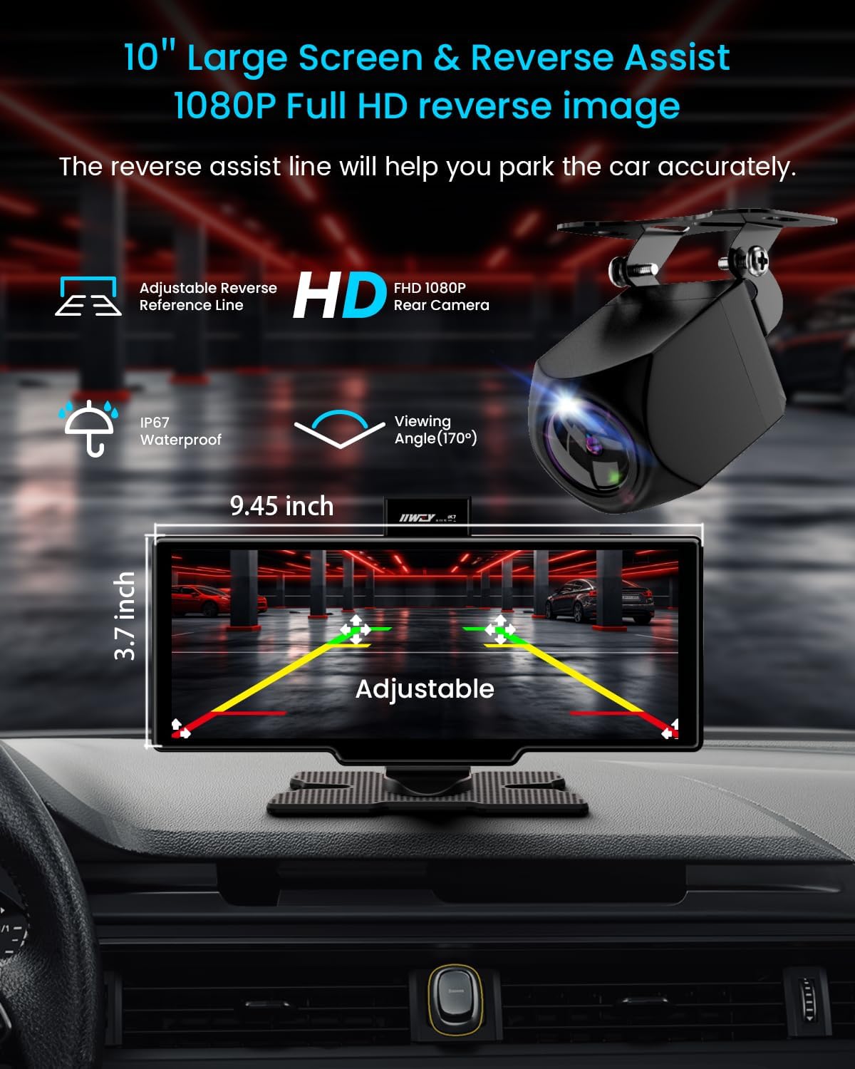 Thumbnail 6 de IIWEY iK7 CarPlay 10" Car Stereo