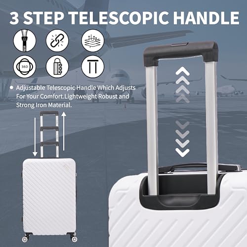 Thumbnail 5 de FLYMAX 24" Medium Suitcase 4 Wheel Lightweight ABS Travel Case (67x42x23 cm, 69 Litre, 3-Digit Lock)