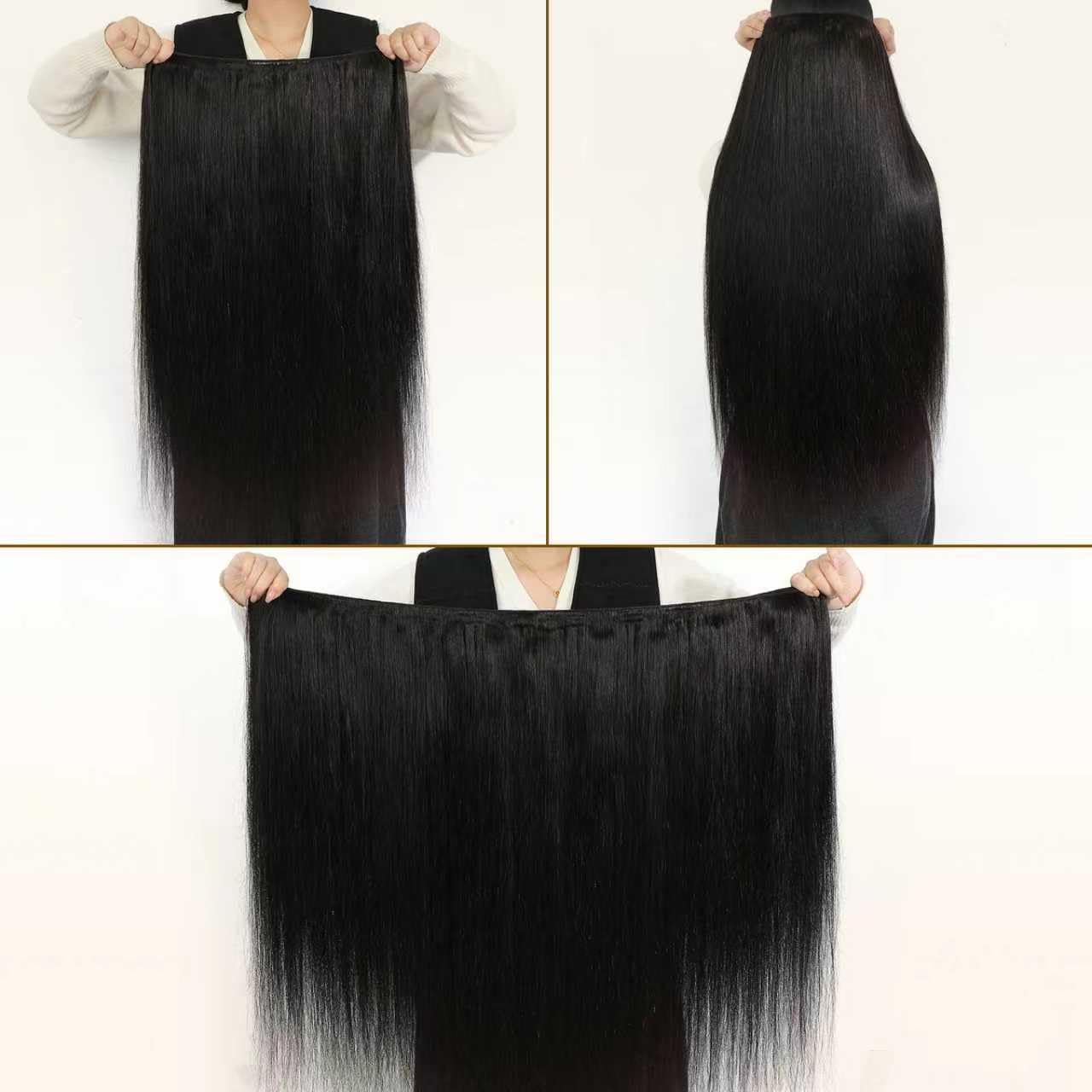 Thumbnail 3 de YesBase 16A Raw Straight Bundles (3 Bundles) — Burmese Virgin Remy Human Hair Extensions, 16–20 inch