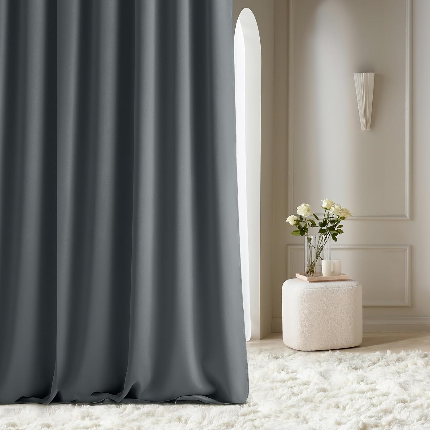 Thumbnail 6 de ROOM99 Aura – czarna zasłona zaciemniająca 140 × 300 cm z taśmą marszczącą