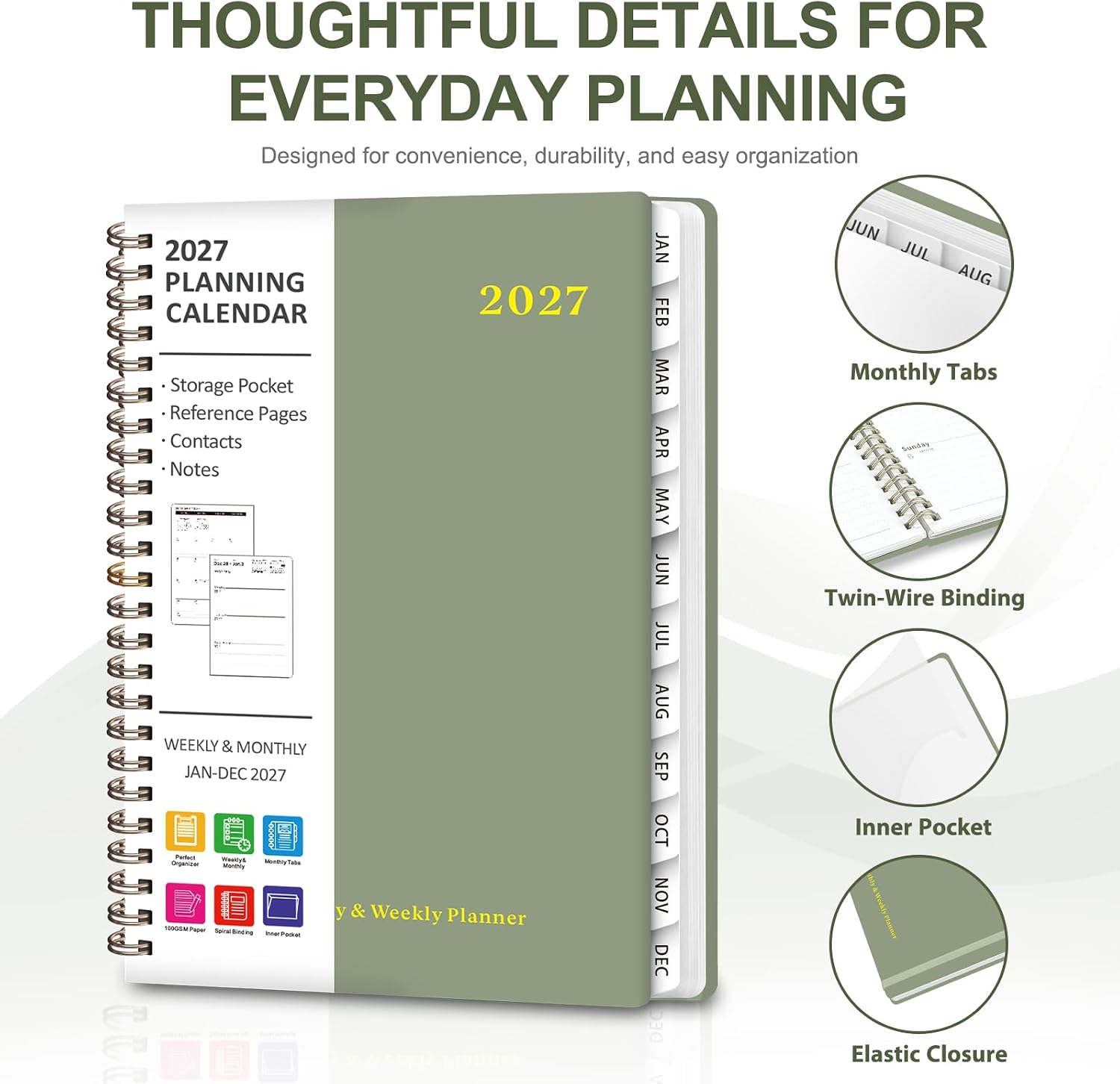 Detalle 2 de Weekly and Monthly Planner, A5