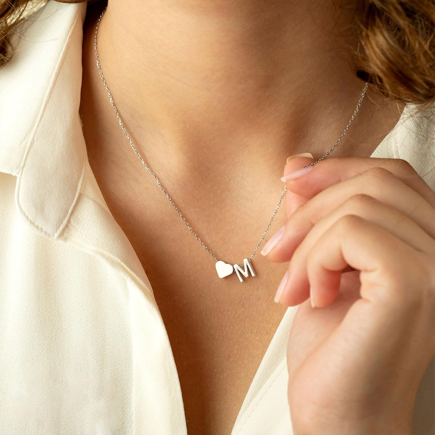 Thumbnail 2 de Turandoss Heart Initial Necklace 16"