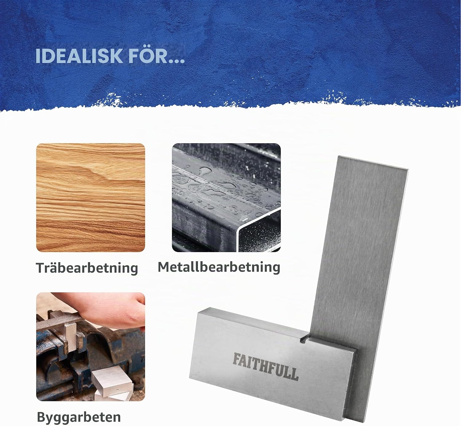 Detalle 2 de Faithfull FAIES2 ingenjörsvinkel 50 mm med precisionsslipat, härdat stålblad