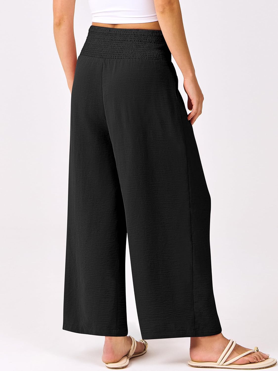 Thumbnail 3 de ANRABESS Wide-Leg High-Waisted Palazzo Pants with Pockets (Loose Fit)