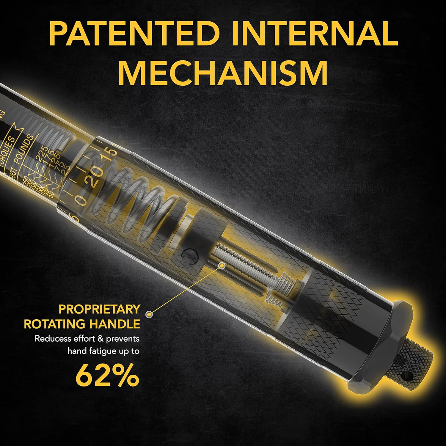 Detalle 2 de LEXIVON LX-184 1/2-Inch Drive Click Torque Wrench (25–250 Ft-Lb / 33.9–338.9 Nm)