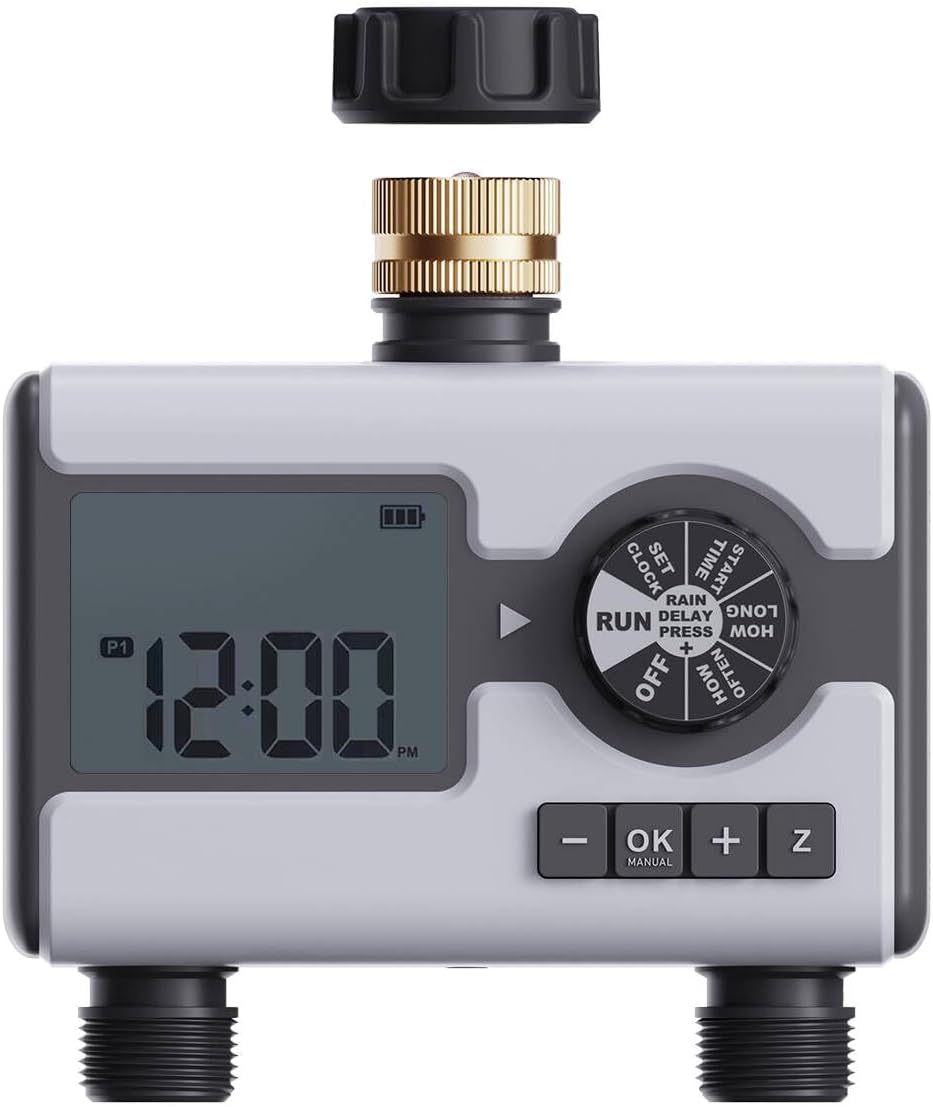 Thumbnail 6 de Aqualin Timer per irrigazione da giardino con 3 programmi, ritardo pioggia e modalità manuale