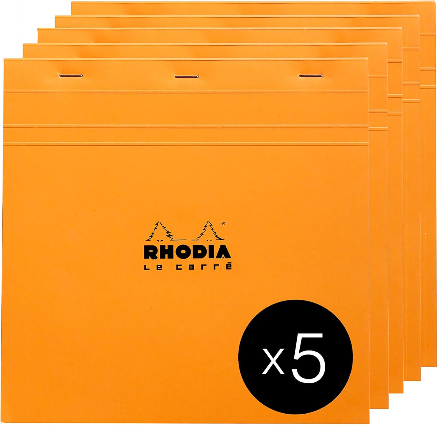 Thumbnail 3 de RHODIA 38200C Stapled Notepad N°38 Orange – A3, 5x5 Small Squares, 80 Sheets