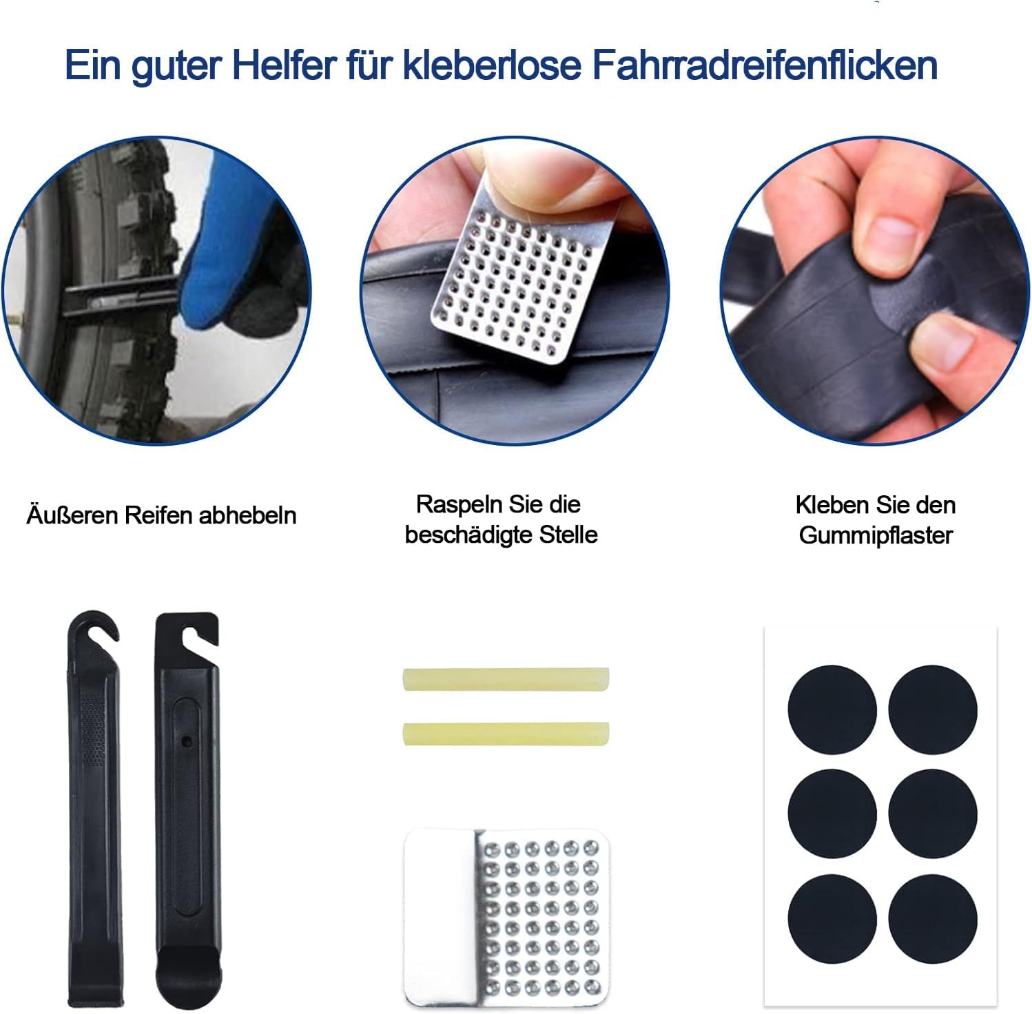 Thumbnail 2 de NDakter Fahrrad-Reparaturset in Rahmentasche (2L) mit 16-in-1 Multitool und Flickzeug