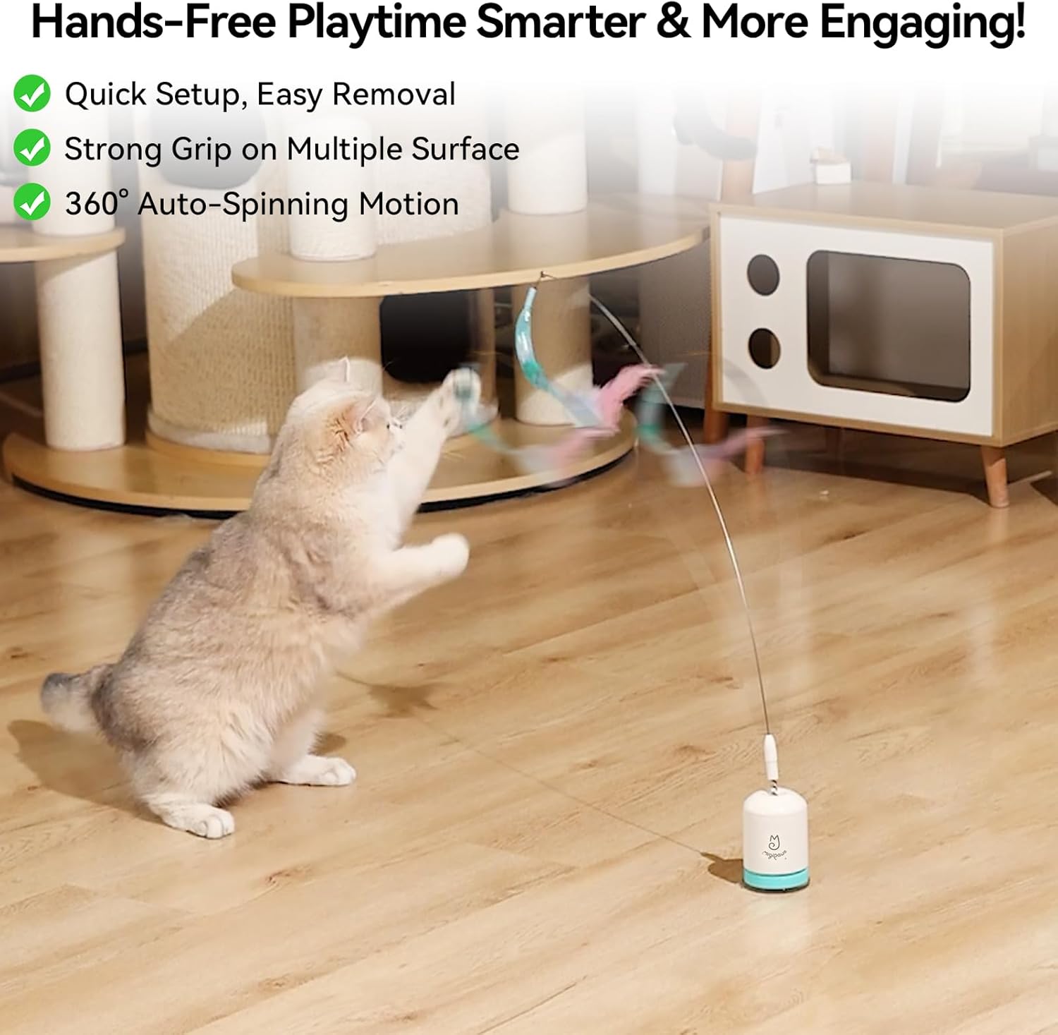 Thumbnail 5 de Migipaws Interactive Automatic Cat Teaser Wand 70cm ๐ฑ