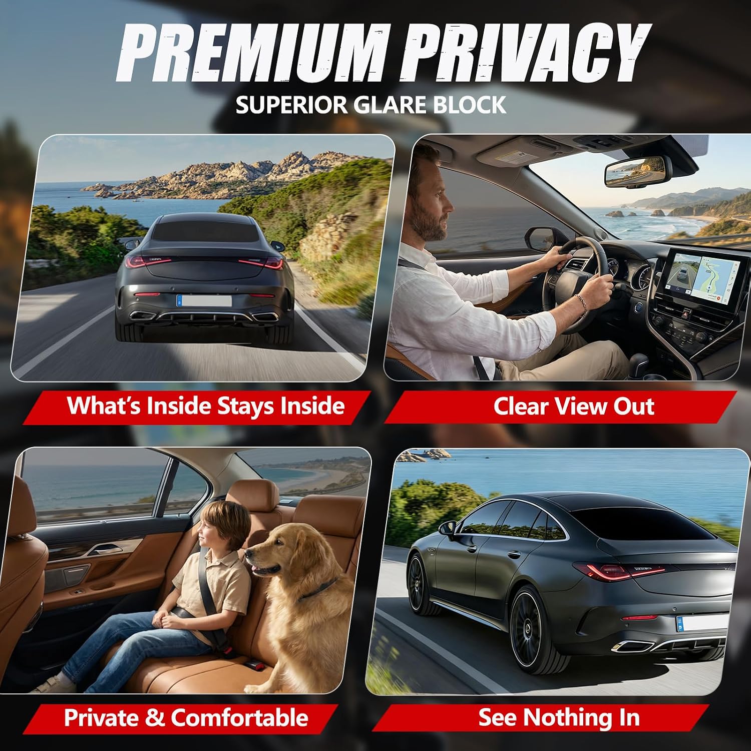 Thumbnail 2 de Vepagoo 3% VLT Ceramic Window Tint for Car — 20 in x 30 ft, Daytime Privacy and Heat Rejection