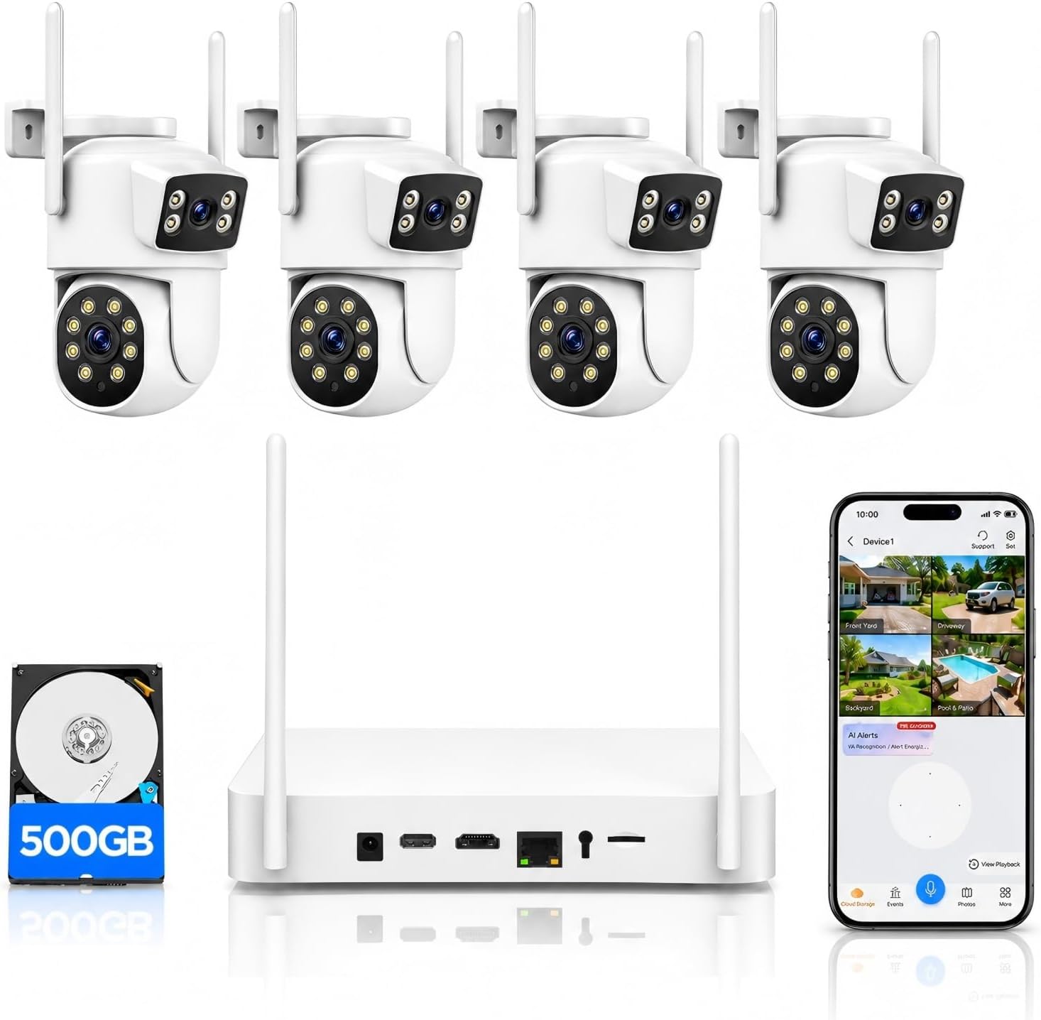 Detalle de Camcamp Wireless Security Camera System 500GB HDD