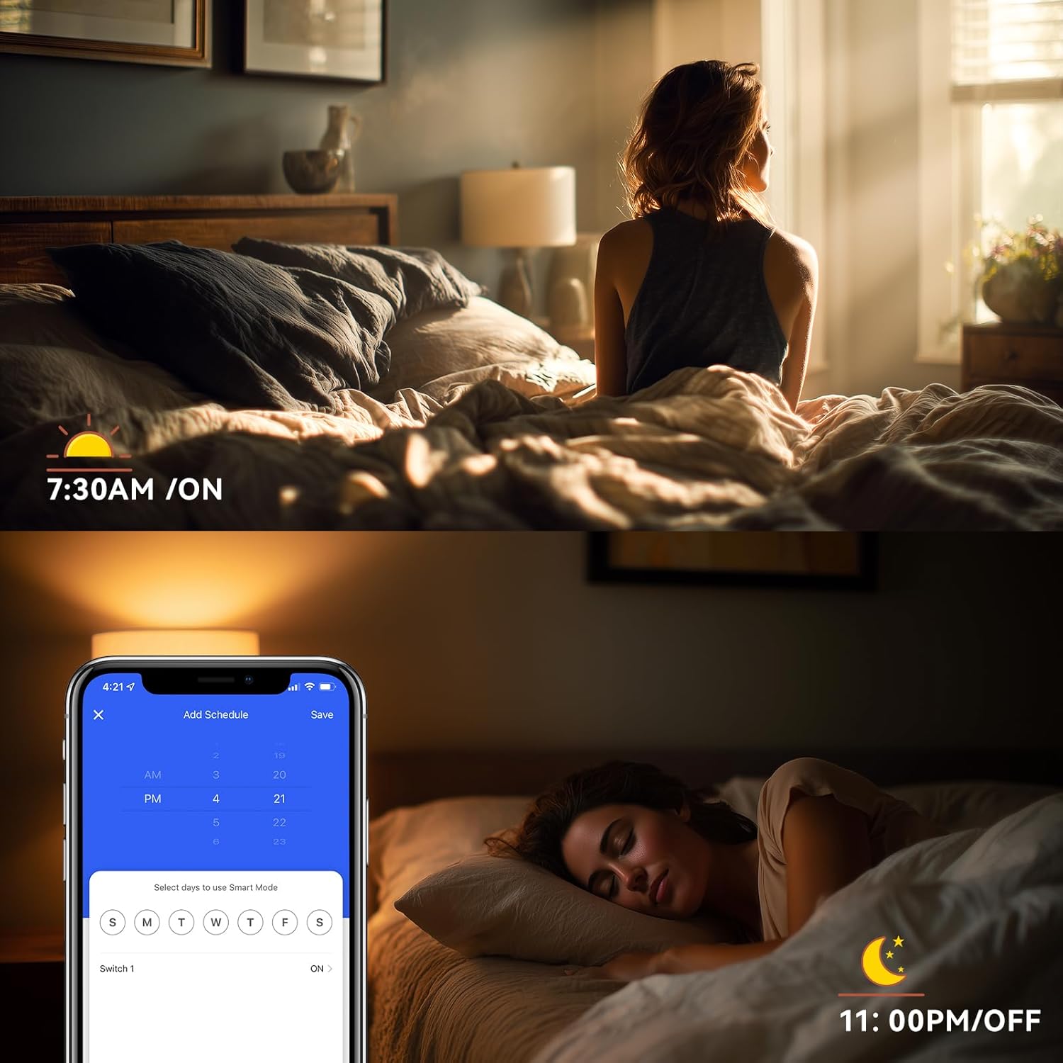 Thumbnail 3 de BSEED Dimmer Smart Alexa Lichtschalter 300W – 1 Fach, Touch, WIFI Wandlichtschalter