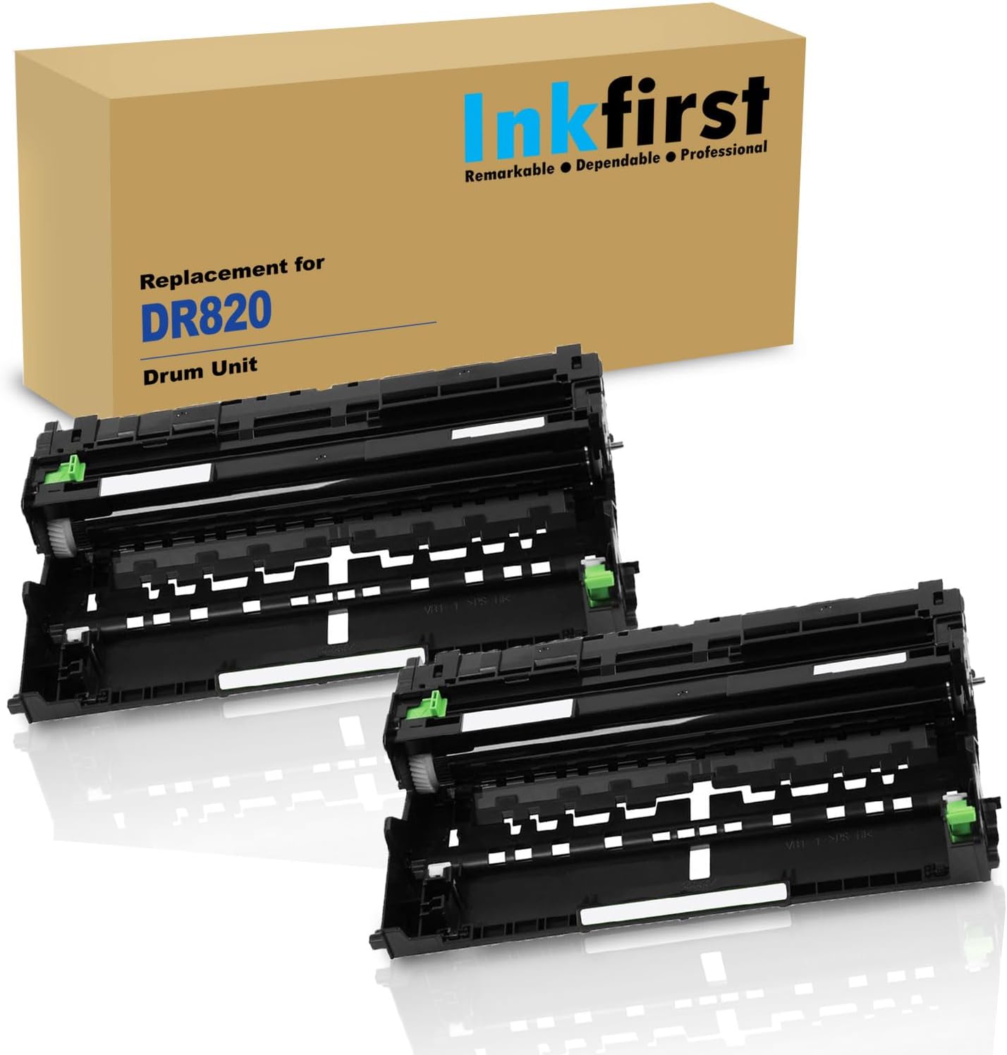 Inkfirst 2-Pack DR820 Compatible Drum Units for Brother Laser Printers