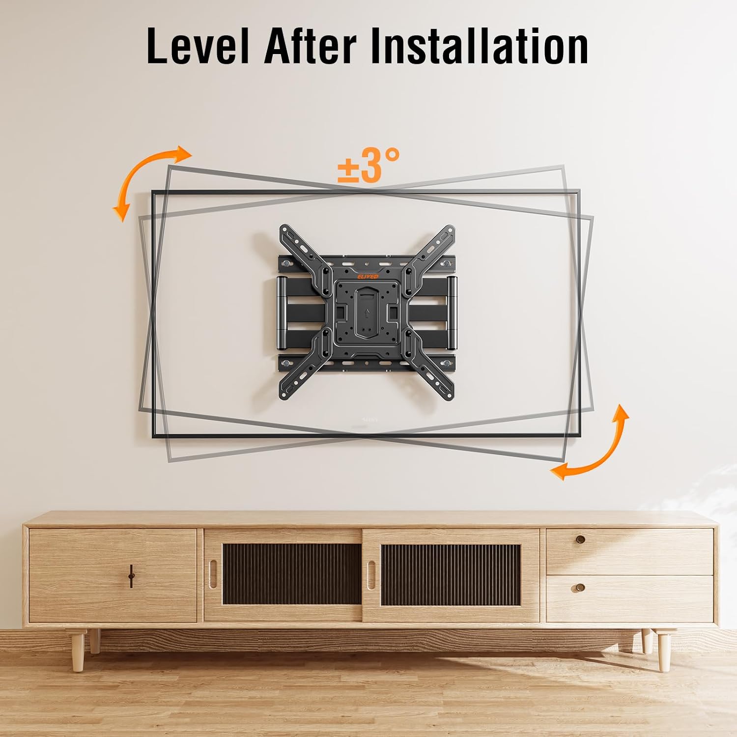 Thumbnail 6 de ELIVED Ultra Slim TV Wall Mount for 26-60 Inch TVs — Full Motion, 1.3" Flush Mount with 14" Extension