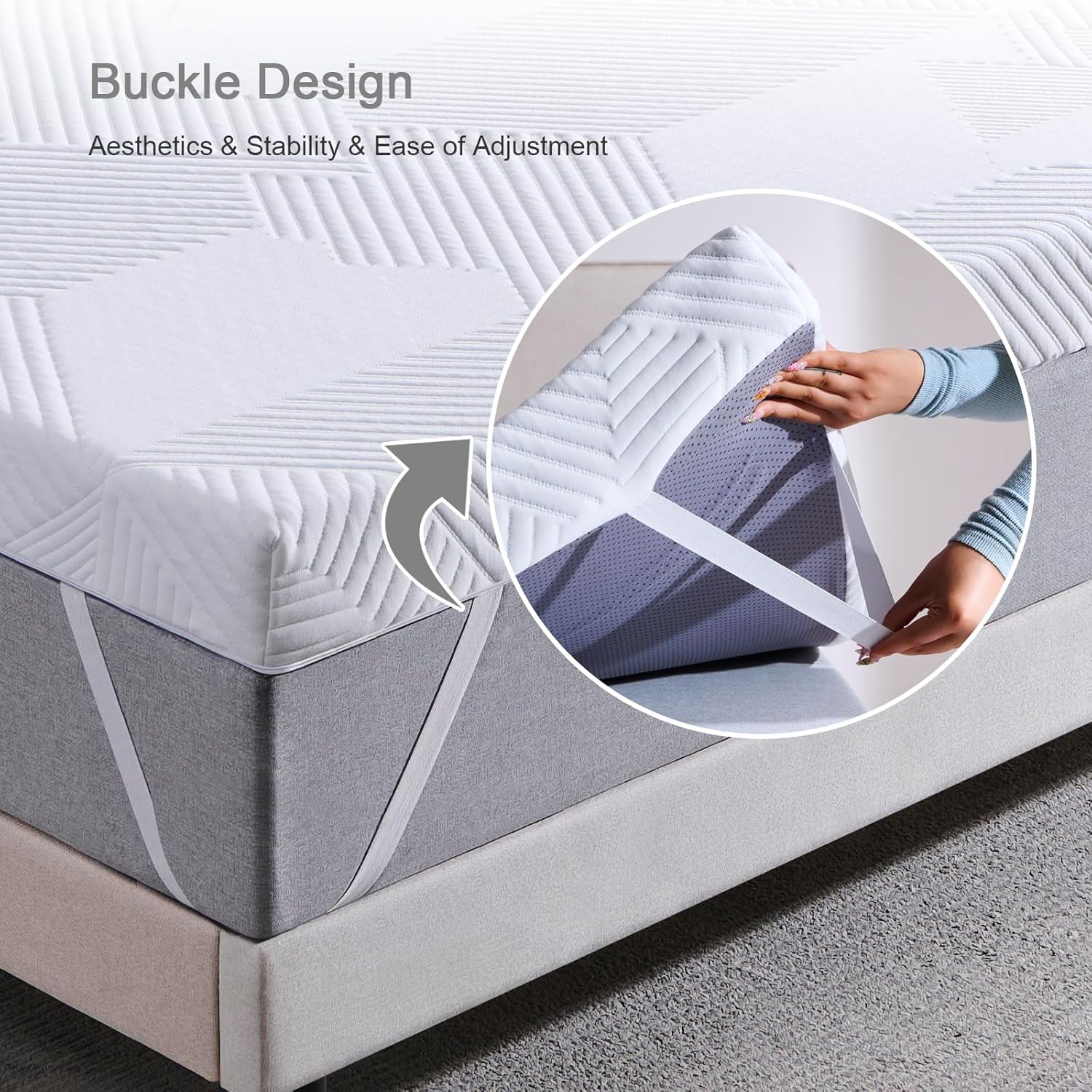Thumbnail 1 de Twirest 7CM Single Memory Foam Mattress Topper with Gel and Removable Cover (90 x 190 cm)