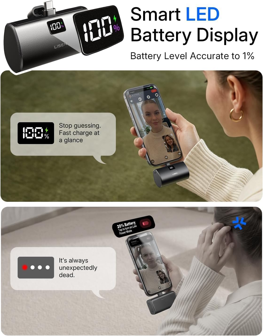 Thumbnail 3 de LISEN Portable Charger 6800mAh