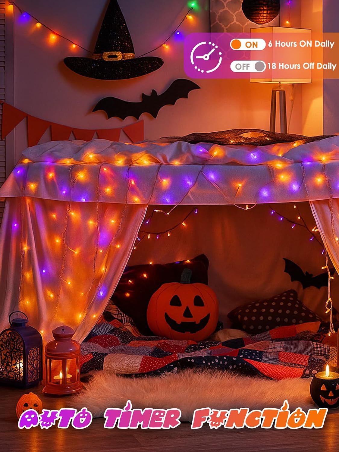 Thumbnail 2 de Battery-Operated Halloween String Lights, 2-Pack