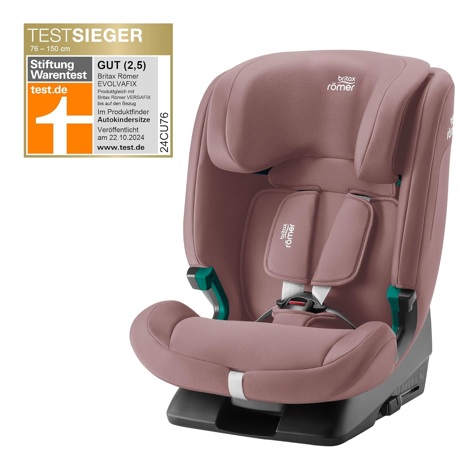 Thumbnail 4 de BRITAX RÖMER EvolvaFix i-Size Kindersitz Dusty Rose (76–150 cm) mit ISOFIX