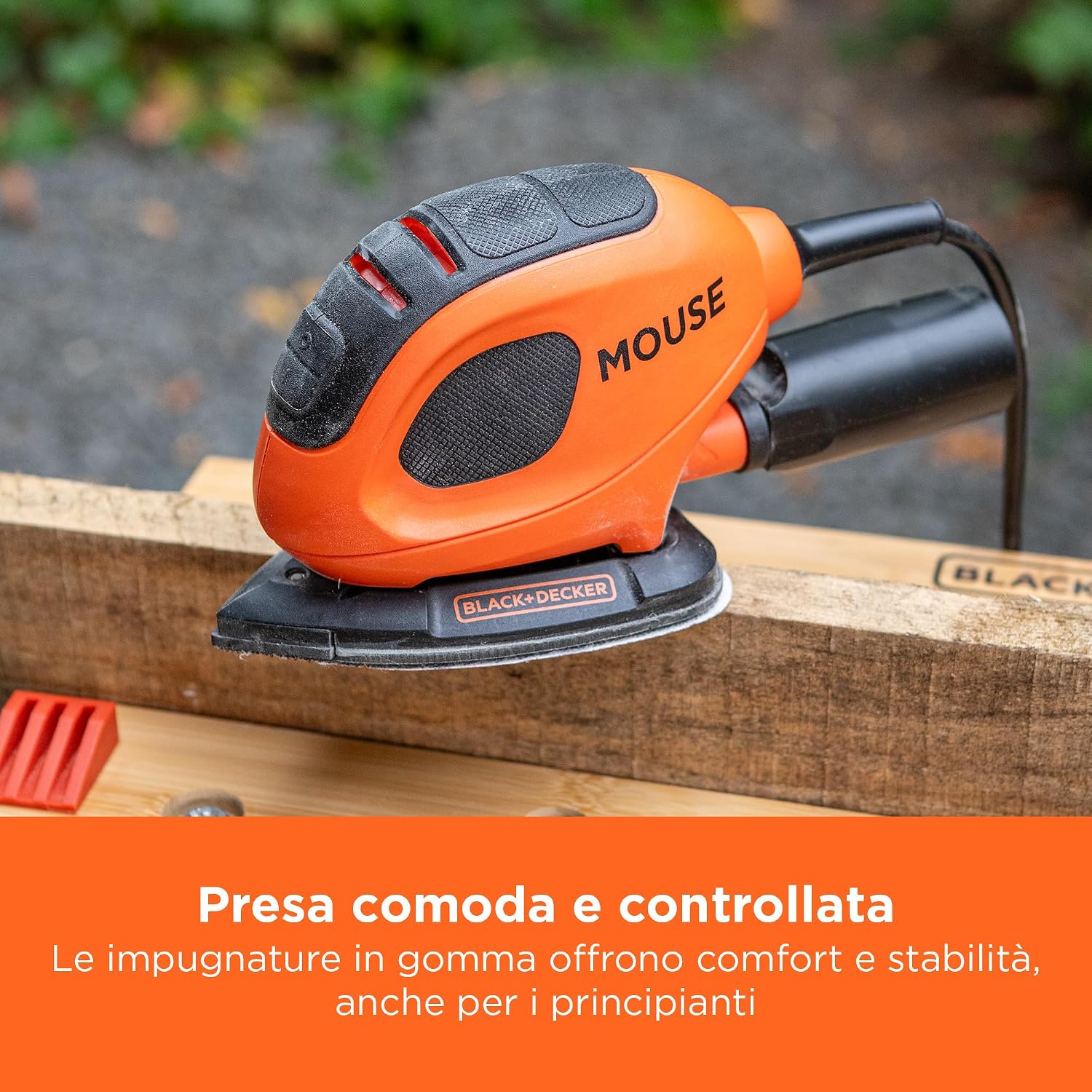 Detalle de BLACK+DECKER NUOVA LEVIGATRICE MOUSE MULTIFUNZIONE 55W BEW230BC-QS – kit con 15 accessori