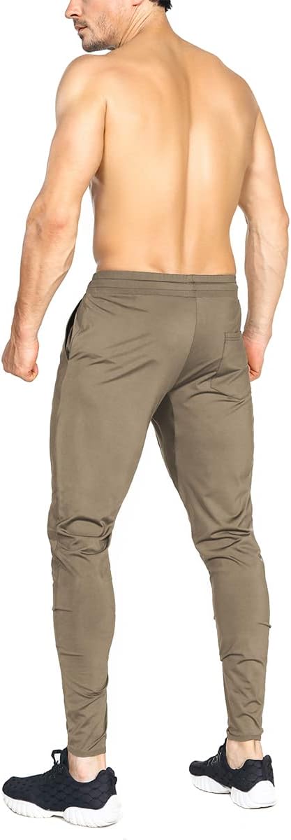 Detalle de BROKIG Lightweight Gym Jogger Pants for Men with Zip Pocket