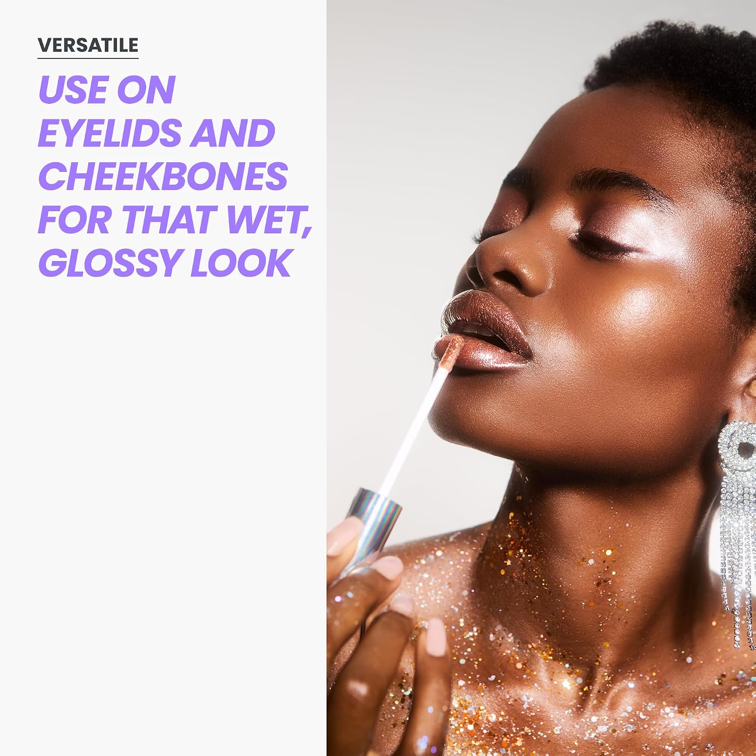 Thumbnail 5 de Wonderskin Lip Gloss Blading Top Gloss Gold Glitter