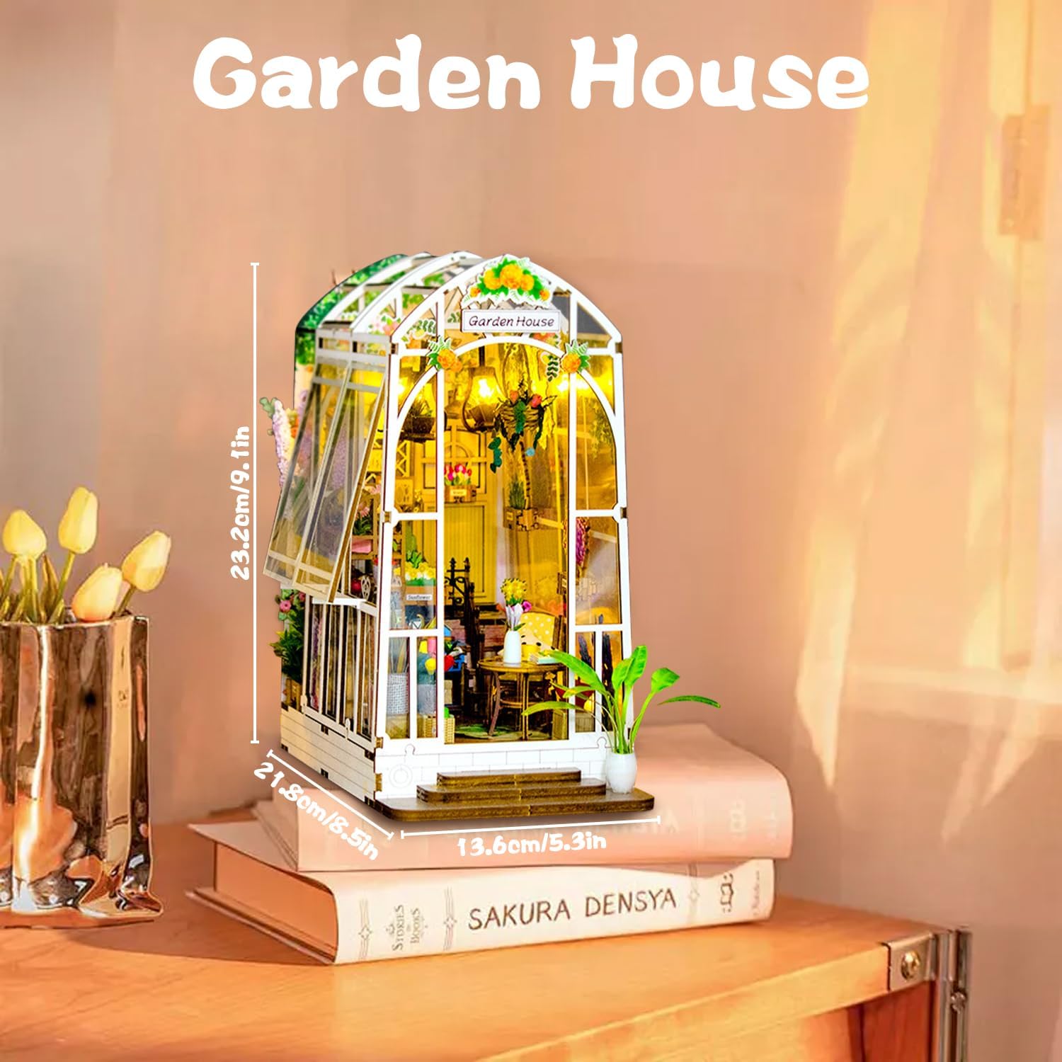 Thumbnail 2 de DIY Book Nook Kit Gartenhaus mit LED Licht