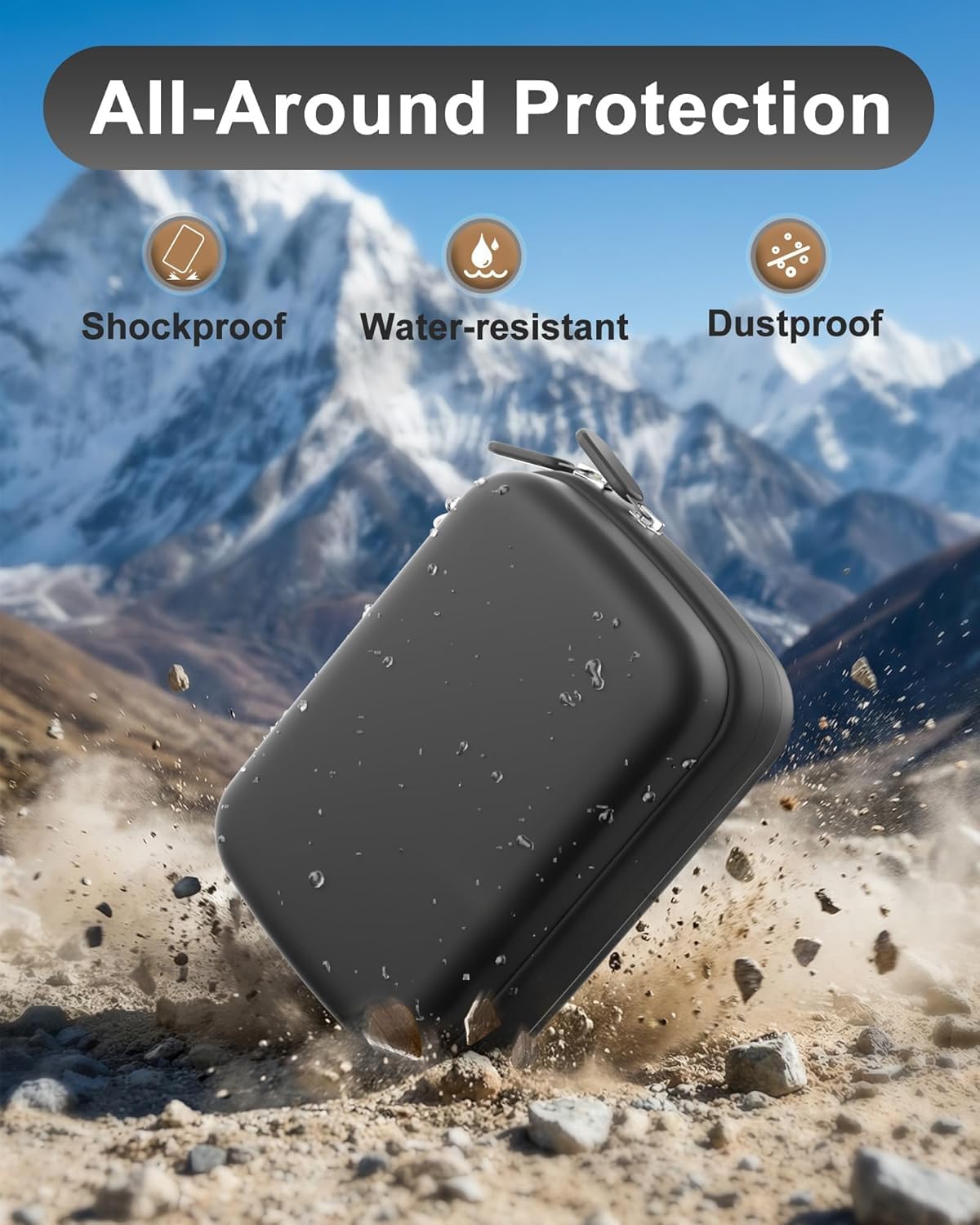 Detalle 2 de ProCase Kameratasche für CAMKORY/Lecran/Lecnippy/Froitx/aycy/FJFJOPK 4K Vlogging-Kamera – kompakte Schutztasche