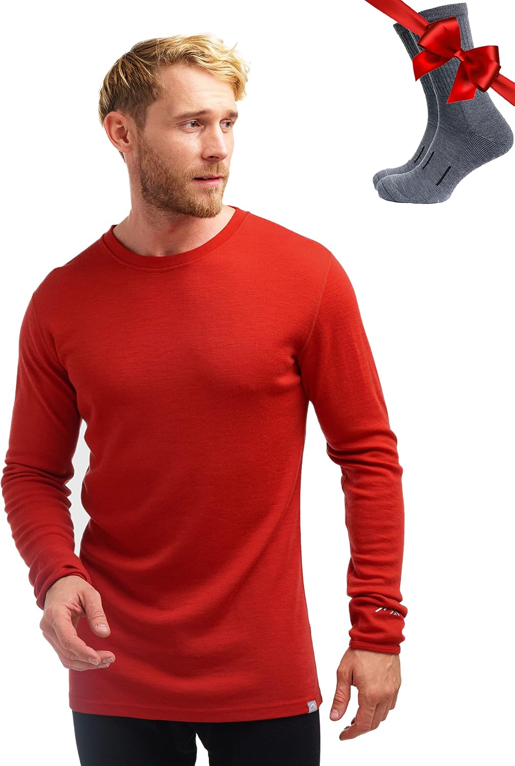 Thumbnail 2 de Merino Unterwäsche Herren 100% Merino Langarmshirt mit Socken