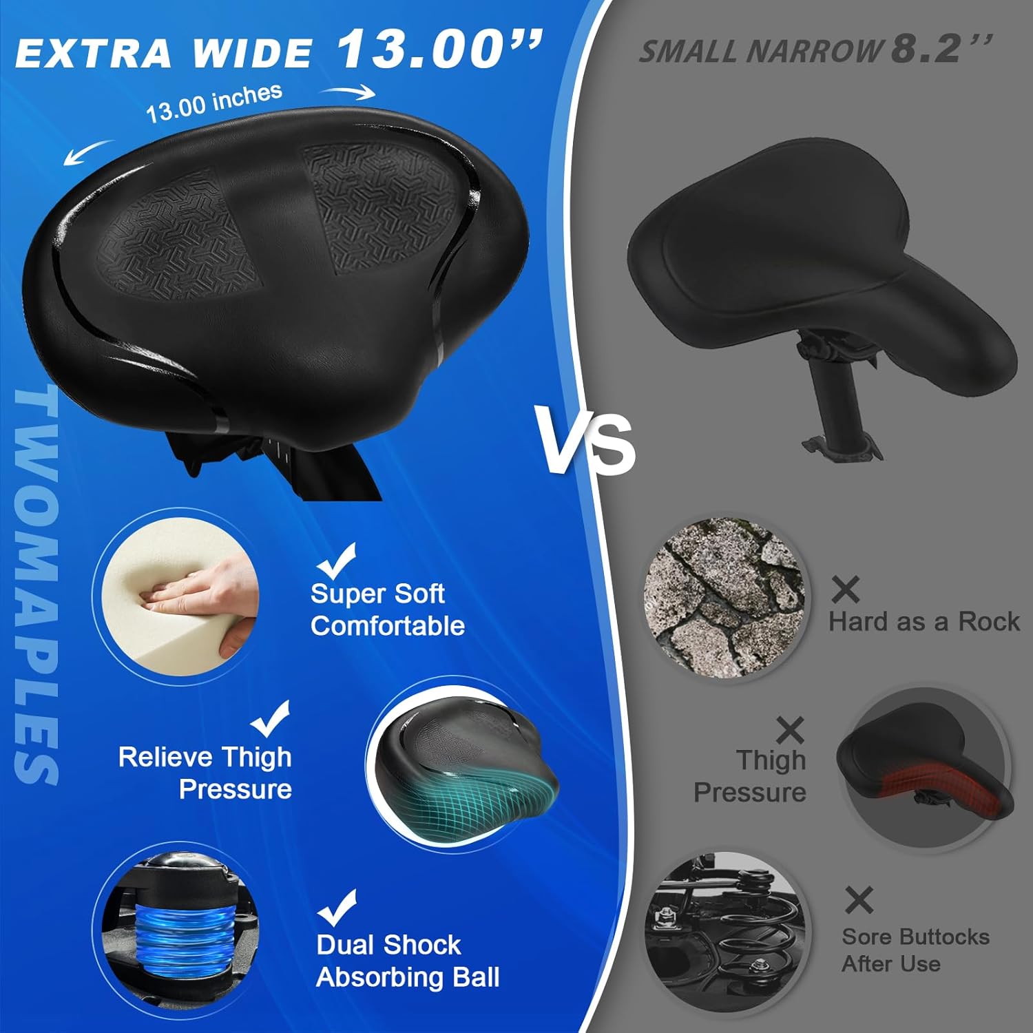 Detalle de Noseless Bike Seat 580 lb