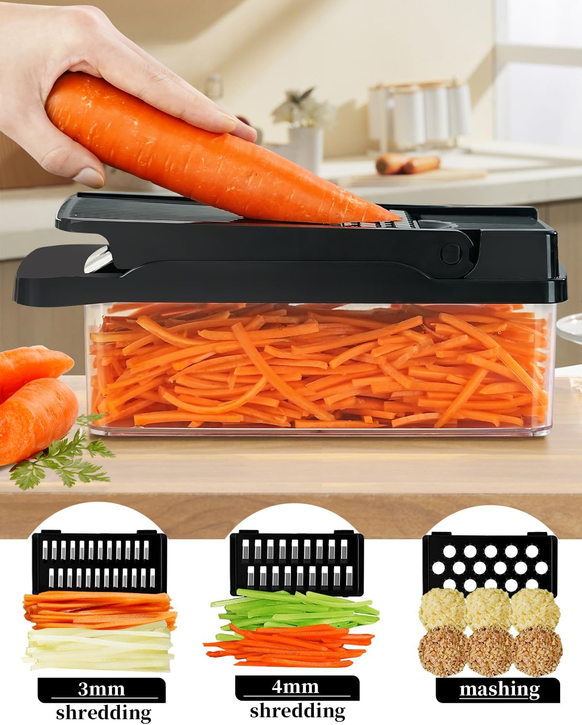 Thumbnail 3 de Julienner Mandolin Vegetable Chopper Multi-Slicer – a practical all-in-one kitchen helper