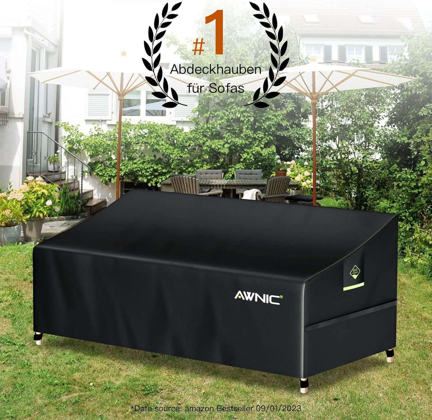 Thumbnail 6 de AWNIC S220-3D tuinbankhoes voor 3-zits loungebank, waterdicht en uv-bestendig