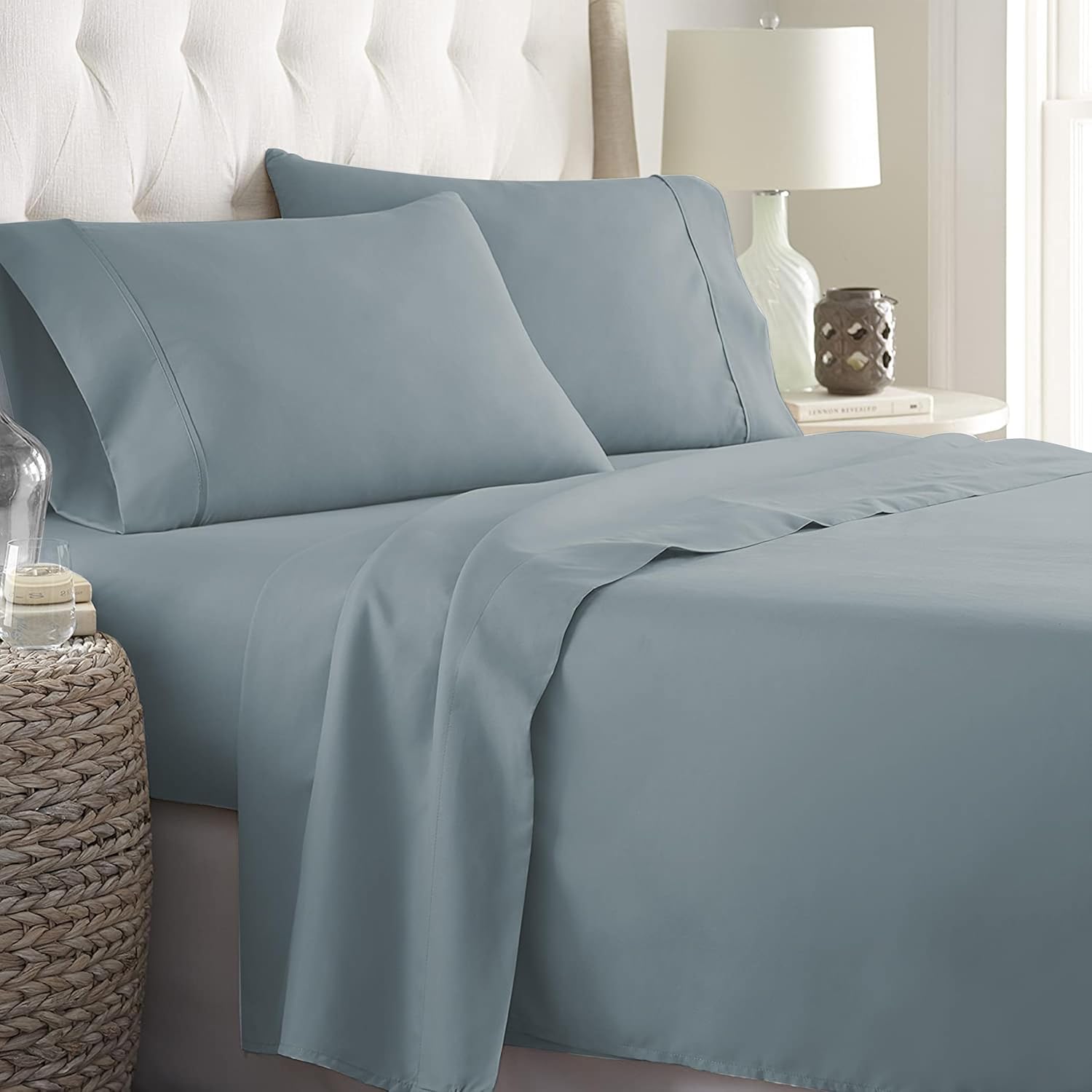 Thumbnail 1 de Danjor Linens King Size Bed Sheet Set for Hot Sleepers – Premium Cooling Microfiber, 6-Piece with 4 Pillowcases
