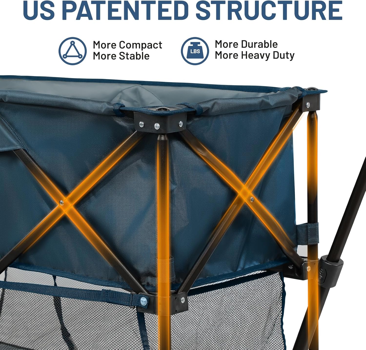 Thumbnail 4 de TIMBER RIDGE 400L Large Capacity Folding Double Decker Wagon Cart with Brakes (54" Extender, 450 lbs)