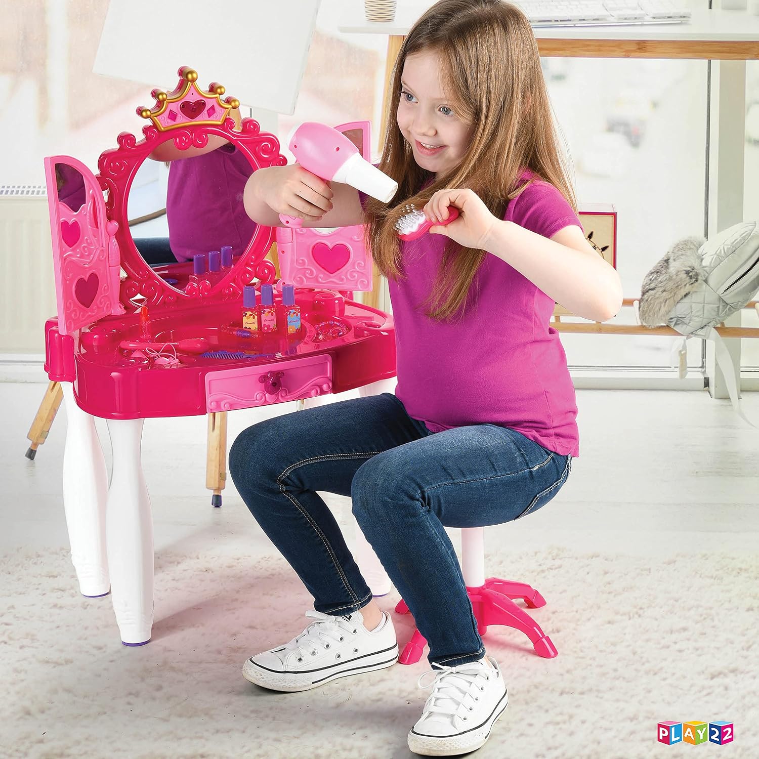 Detalle 2 de Play22 Play22 Pretend Play Vanity Set, 21 PCS ๐