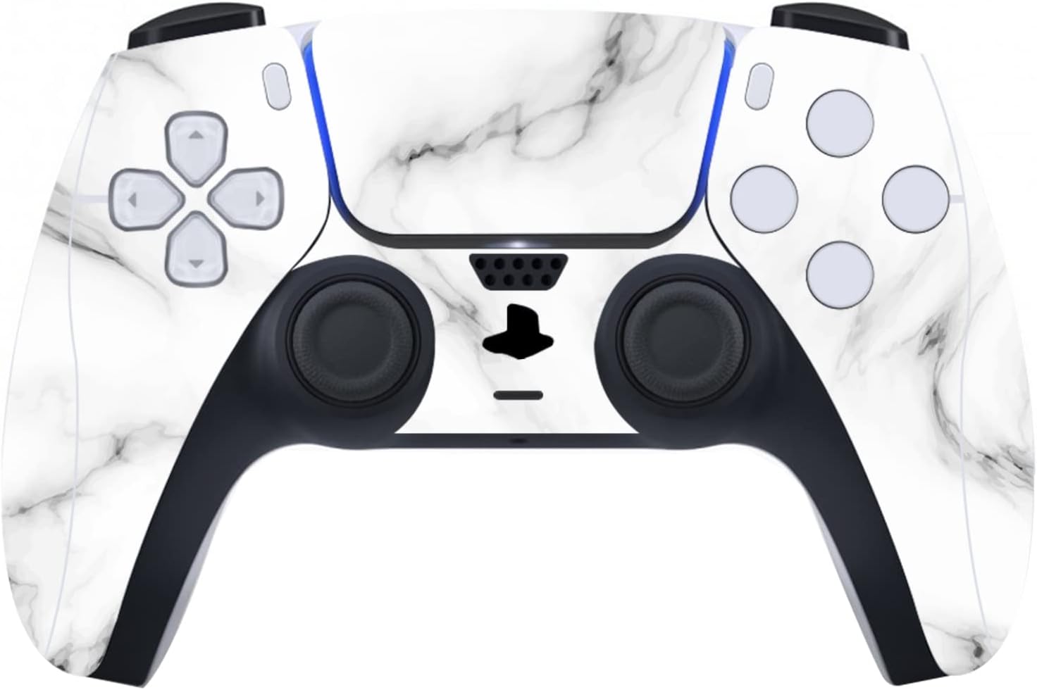 Thumbnail 2 de playvital Seamless White Marble Full Set Skin Decal for PS5 Disc Edition