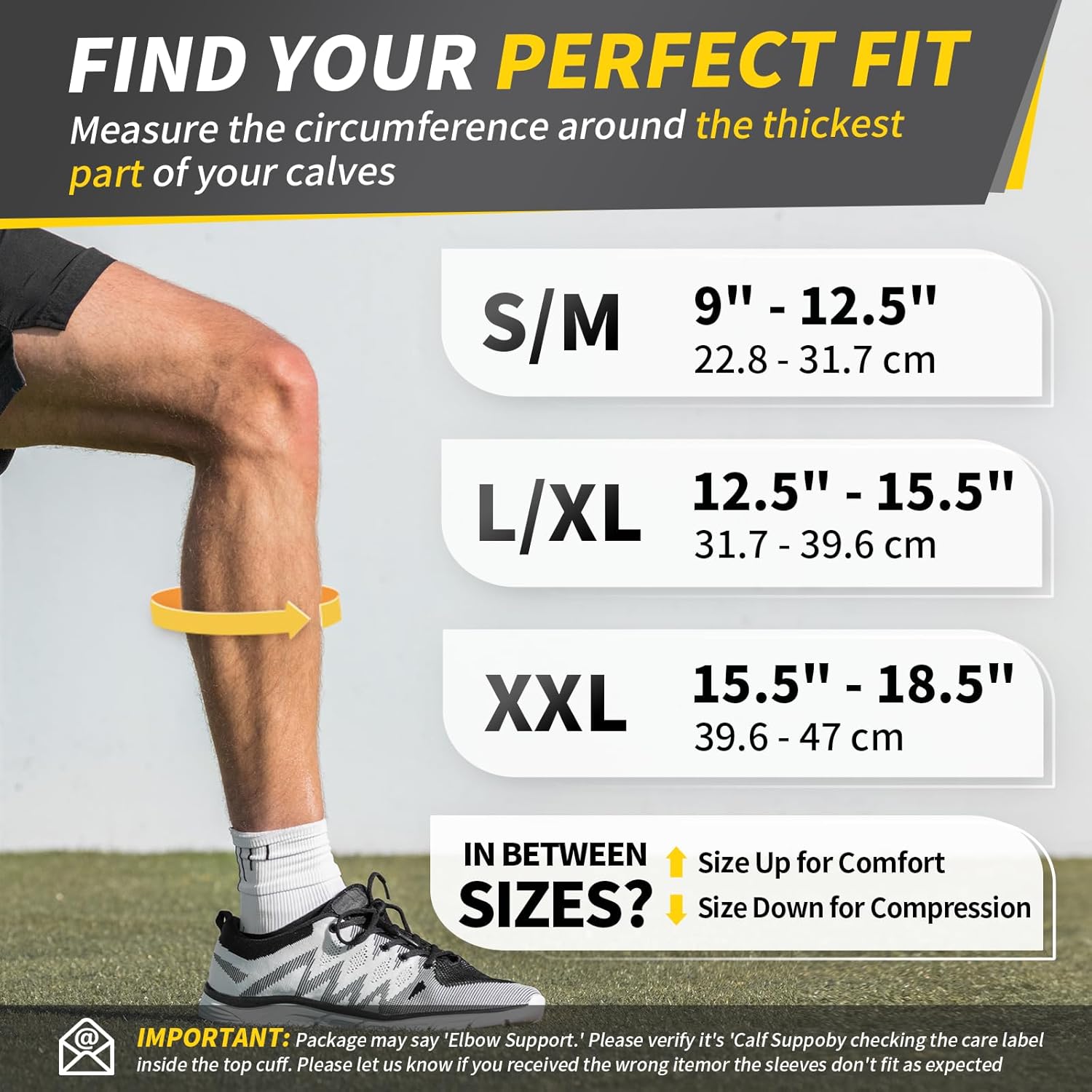 Thumbnail 1 de CAMBIVO Calf Compression Sleeve 2-pack