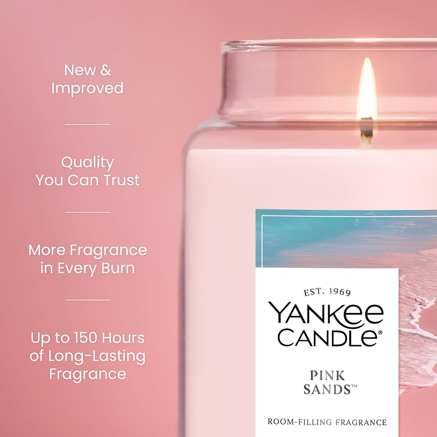 Detalle de Yankee Candle Pink Sands 150h scented candle 🕯