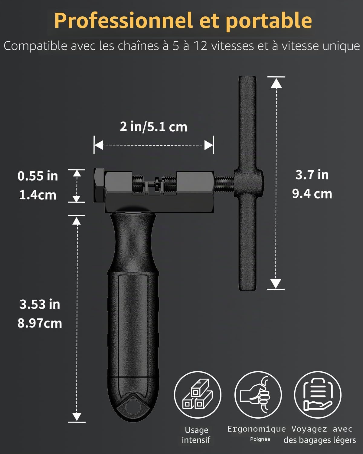 Thumbnail 6 de Pawfly Outil Coupe Chaîne Vélo – Kit d’Outils Réparation Chaîne avec Dérive-Chaîne et Goupilles