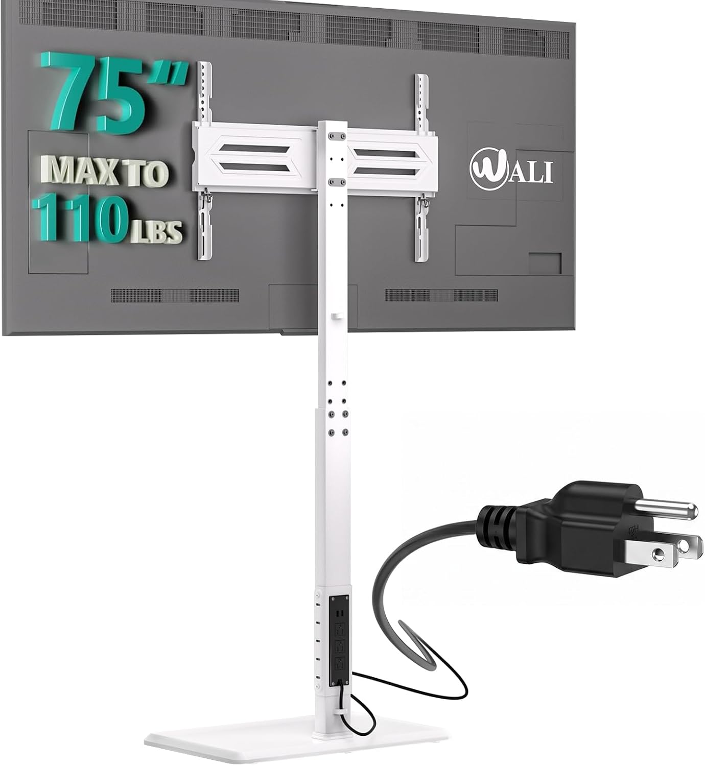 Detalle de WALI TVDVD-7PW Floor TV Stand 110 lbs